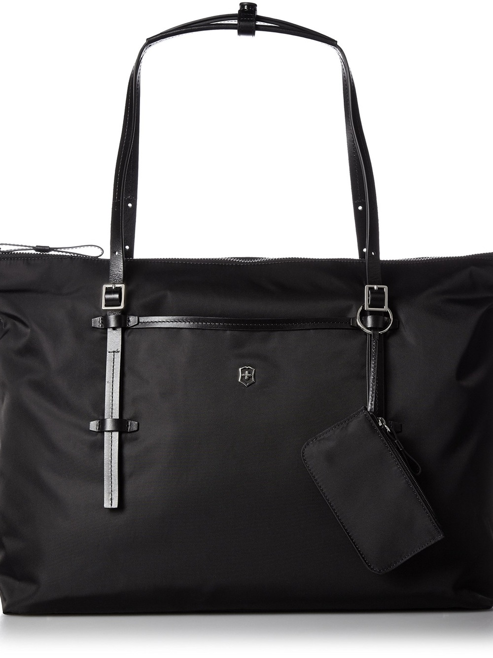Victorinox Black Nylon Tote with Leather Accents